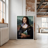 Mona 420 | Smoking Mona Lisa Wall Art Print - Print